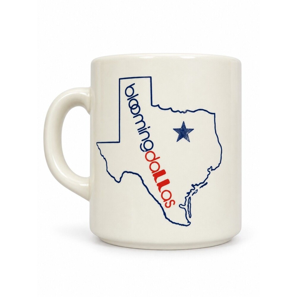Bloomingdale’s Dallas Texas Coffee Mug Blue Star Logo Souvenir Coffee Tea Cup